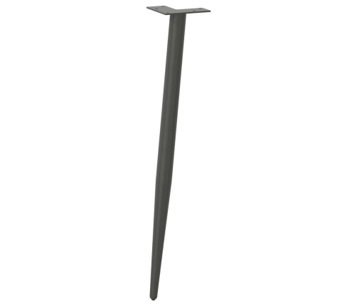 Patas para mesa de centro cónicas 4 uds acero antracita 72-73cm