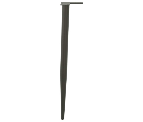 Patas para mesa de centro cónicas 4 uds acero antracita 72-73cm