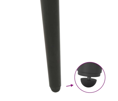 Patas para mesa de centro cónicas 4 uds acero antracita 72-73cm