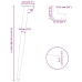 Patas para mesa de centro cónicas 4 uds acero antracita 72-73cm