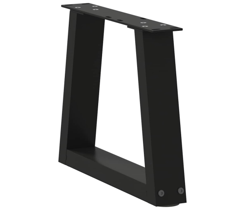 Patas para mesa de comedor forma V 2 uds negro 30x(30-31,3) cm