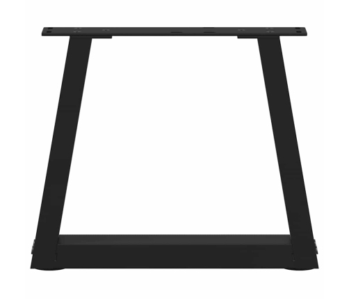 Patas para mesa de comedor forma V 2 uds negro 30x(30-31,3) cm