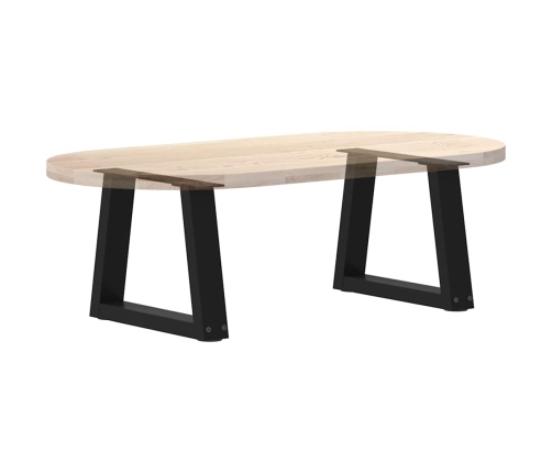 Patas para mesa de comedor forma V 2 uds negro 30x(30-31,3) cm