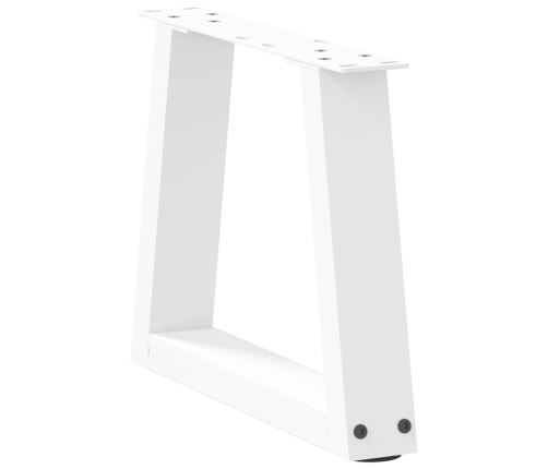 Patas para mesa de comedor forma V 2 uds blanco 30x(30-31,3) cm