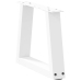 Patas para mesa de comedor forma V 2 uds blanco 30x(30-31,3) cm