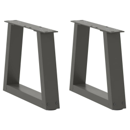 Patas para mesa comedor forma V 2 uds antracita 30x(30-31,3) cm