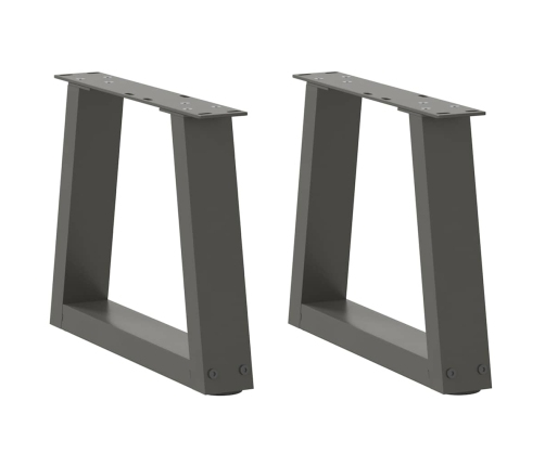 Patas para mesa comedor forma V 2 uds antracita 30x(30-31,3) cm