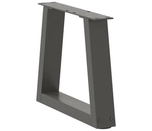 Patas para mesa comedor forma V 2 uds antracita 30x(30-31,3) cm