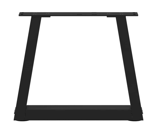 Patas para mesa de comedor forma V 2 uds negro 40x(30-31,3) cm