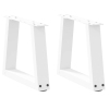 Patas para mesa de comedor forma V 2 uds blanco 40x(30-31,3) cm