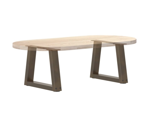 Patas para mesa de comedor en forma de V 2 uds acero natural