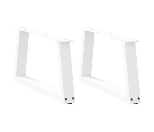 Patas para mesa de comedor forma V 2 uds blanco 50x(30-31,3) cm