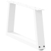 Patas para mesa de comedor forma V 2 uds blanco 50x(30-31,3) cm