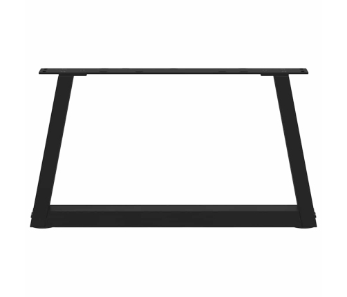 Patas para mesa de comedor forma V 2 uds negro 60x(30-31,3) cm