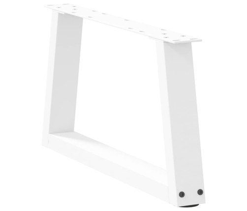 Patas para mesa de comedor forma V 2 uds blanco 60x(30-31,3) cm