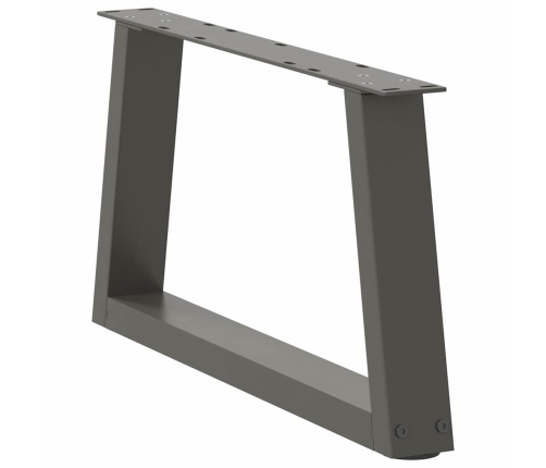 Patas para mesa comedor forma V 2 uds antracita 60x(30-31,3) cm