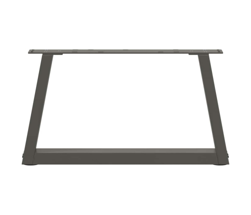 Patas para mesa comedor forma V 2 uds antracita 60x(30-31,3) cm