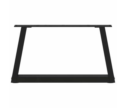 Patas para mesa de comedor forma V 2 uds negro 70x(30-31,3) cm