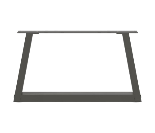 Patas para mesa comedor forma V 2 uds antracita 70x(30-31,3) cm