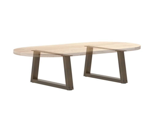 Patas para mesa de comedor en forma de V 2 uds acero natural