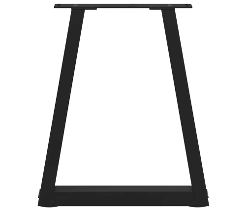 Patas para mesa de comedor en forma de V 2 uds acero negro