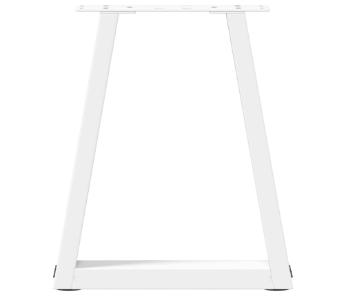 Patas para mesa de comedor en forma de V 2 uds blanco acero