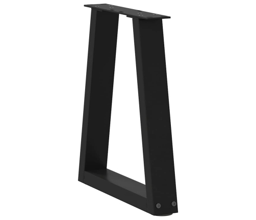 Patas para mesa de comedor en forma de V 2 uds acero negro