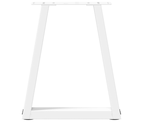 Patas para mesa de comedor en forma de V 2 uds blanco acero