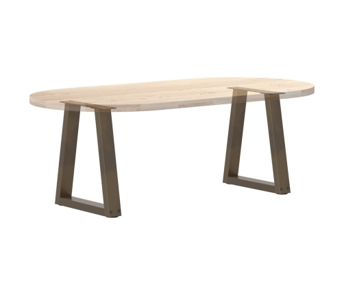 Patas para mesa de comedor forma de V 2 uds acero natural acero