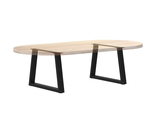 Patas para mesa de comedor forma V 2 uds negro 50x(42-43,3) cm