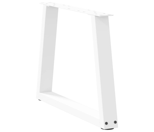 Patas para mesa de comedor forma V 2 uds blanco 50x(42-43,3) cm