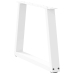 Patas para mesa de comedor forma V 2 uds blanco 50x(42-43,3) cm