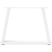 Patas para mesa de comedor forma V 2 uds blanco 50x(42-43,3) cm