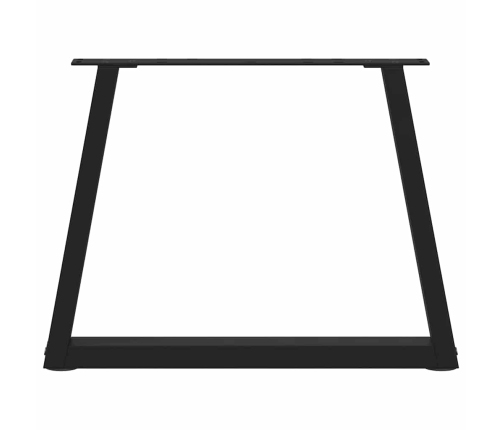 Patas para mesa de comedor forma V 2 uds negro 60x(42-43,3) cm