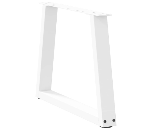 Patas para mesa de comedor forma V 2 uds blanco 60x(42-43,3) cm