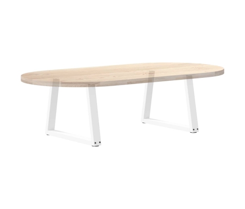 Patas para mesa de comedor forma V 2 uds blanco 60x(42-43,3) cm