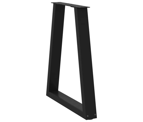 Patas para mesa de centro en forma de V 2 uds acero negro