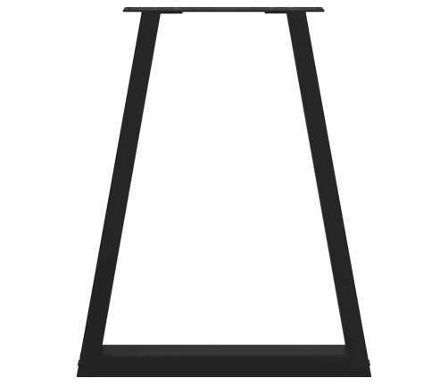 Patas para mesa de centro en forma de V 2 uds acero negro