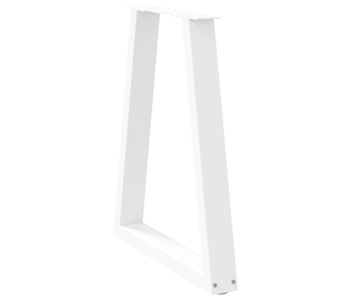 Patas para mesa de centro en forma de V 2 uds acero blanco