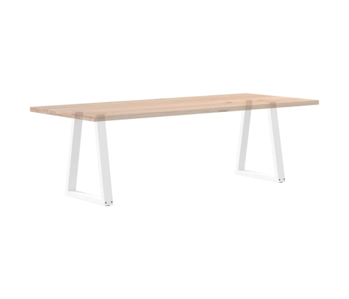 Patas para mesa de centro en forma de V 2 uds acero blanco