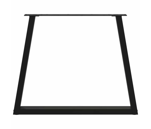 Patas para mesa de comedor forma V 2 uds negro 70x(72-73,3) cm