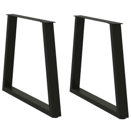 Patas para mesa de comedor en forma de V 2 uds acero negro