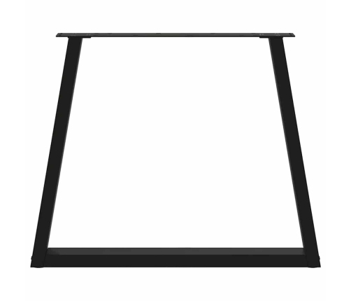 Patas para mesa de comedor en forma de V 2 uds acero negro