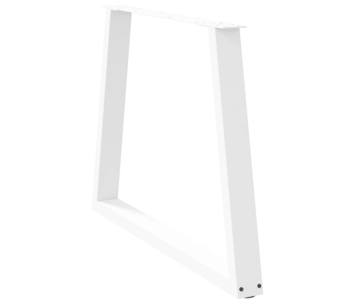 Patas para mesa de comedor en forma de V 2 uds acero blanco