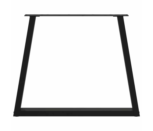 Patas para mesa de comedor en forma de V 3 uds acero negro