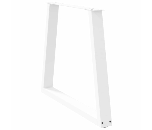 Patas para mesa de comedor forma V 2 uds blanco 70x(72-73,3) cm