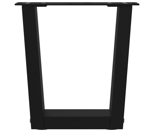 Patas para mesa de comedor forma V 2 uds negro 30x(30-31,3) cm