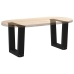 Patas para mesa de comedor forma V 2 uds negro 30x(30-31,3) cm