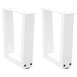 Patas para mesa de comedor forma V 2 uds blanco 30x(30-31,3) cm