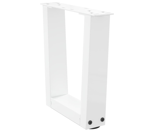 Patas para mesa de comedor forma V 2 uds blanco 30x(30-31,3) cm